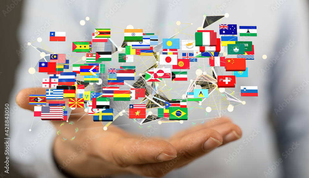 National flags of the countries 3d National flags of the countries 3d