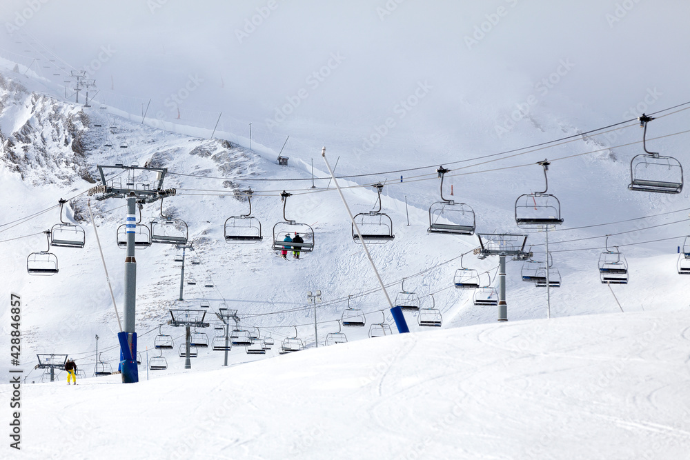 Deserted Ski resort due to Covid-19 Deserted Ski resort due to Covid-19