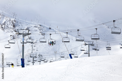 Deserted Ski resort due to Covid-19 photo