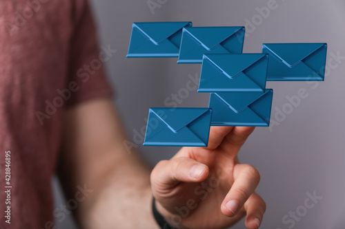 Email Technology Concept with icons symbol