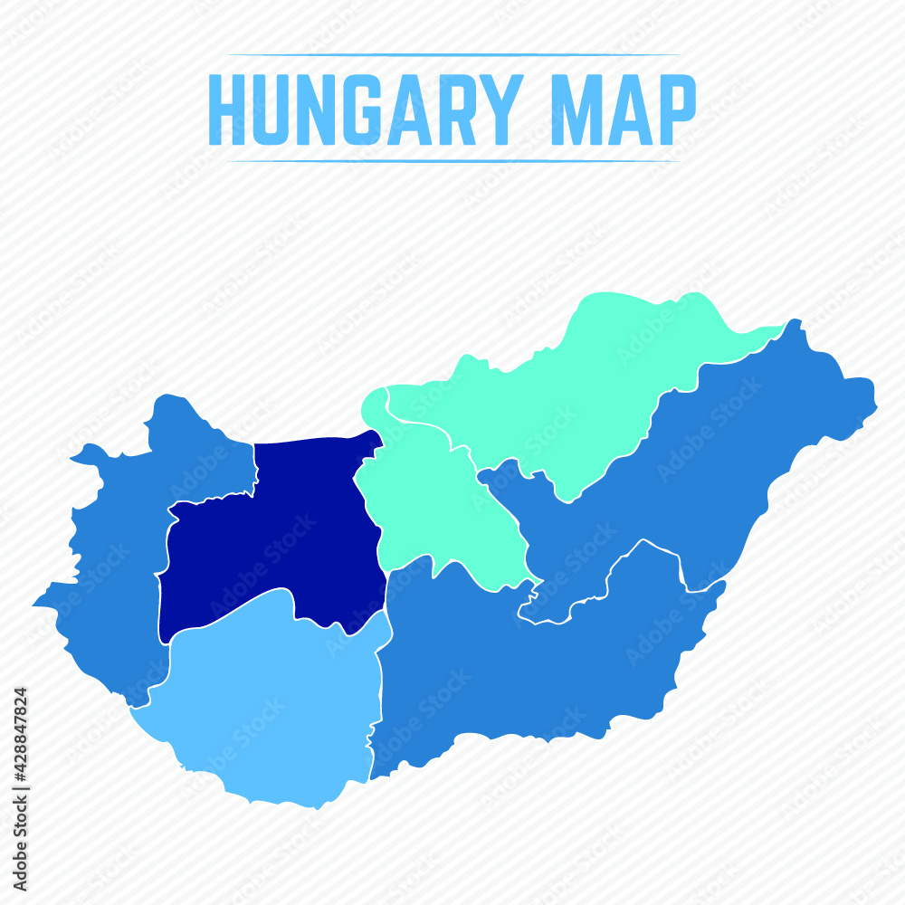 Hungary Detailed Map With States