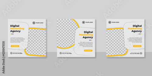 Digital business marketing social media post template.