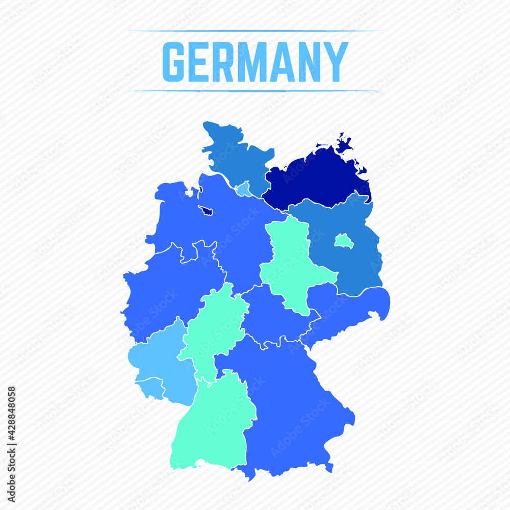 Germany Detailed Map With States