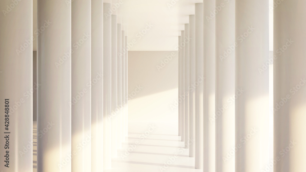 Obraz premium 白の抽象的な空間