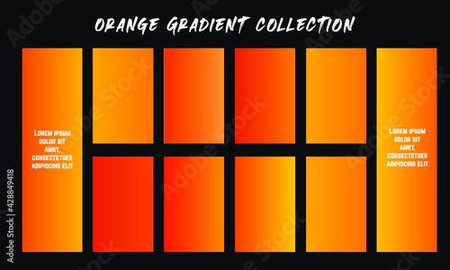 Orange Gradients Swatches Set