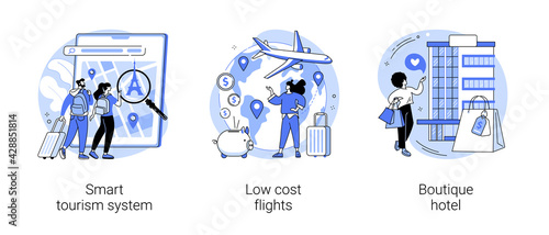 Travel experience abstract concept vector illustrations.