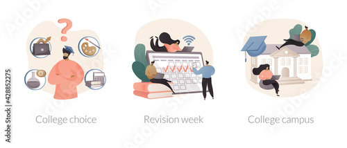 Career choice abstract concept vector illustrations.