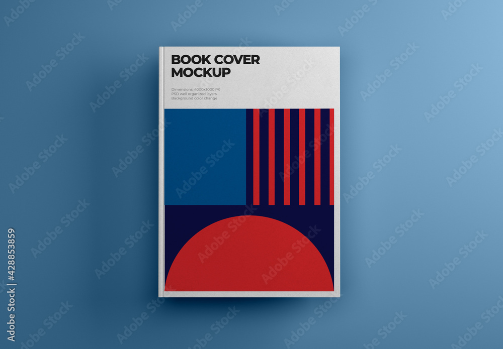 Vertical Book Hardcover Mockup Stock Template | Adobe Stock