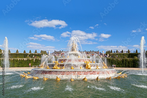 The Bassin de Latone is a fountain in the gardens of Versailles in France. 