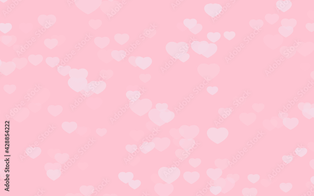 Valentine day pink hearts on pink background...