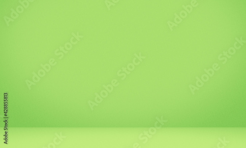 Abstract empty green color texture cement wall studio background.