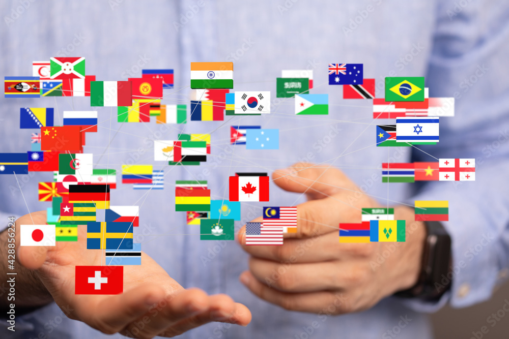 National flags of the countries 3d National flags of the countries 3d