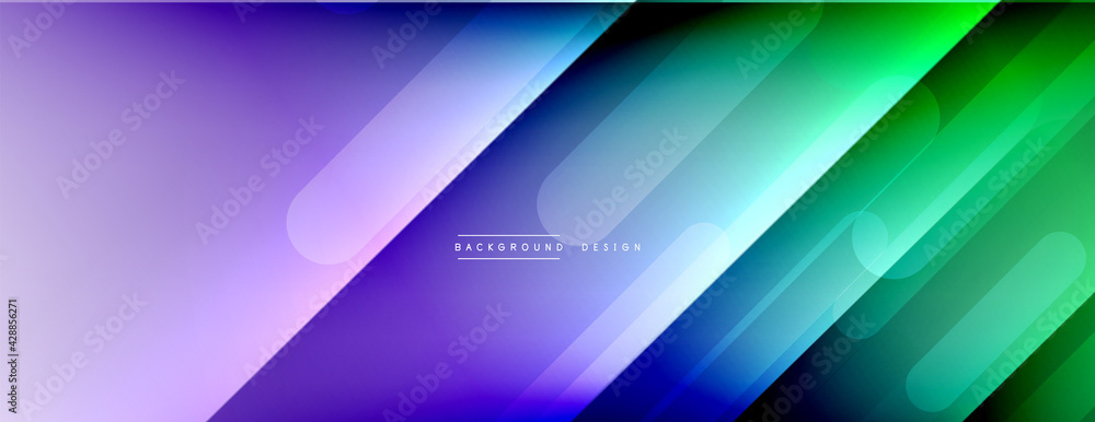 Dynamic lines abstract background. 3D shadow effects and fluid gradients. Modern overlapping forms