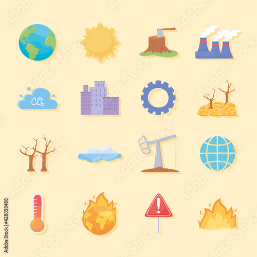 change climate icons