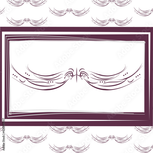 Vintage wallpaper of arabesques. Decor florarl pattern - Vector photo