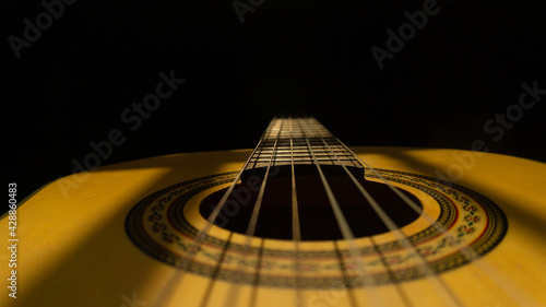 Nice macro shot of the guitar strings