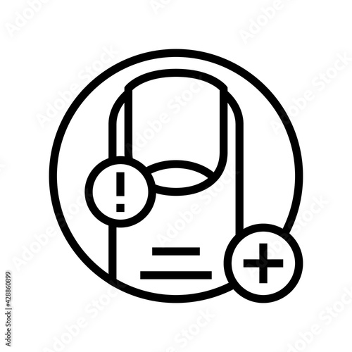 nail clinic line icon vector. nail clinic sign. isolated contour symbol black illustration