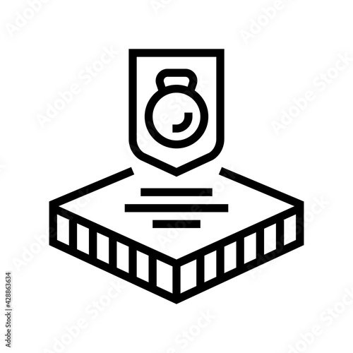 durable fabrics properties line icon vector. durable fabrics properties sign. isolated contour symbol black illustration