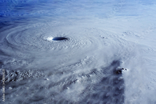 Big hurricane from space. Elements of this image were furnished by NASA. 