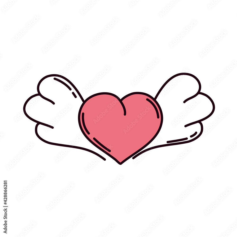 love heart wings love heart wings