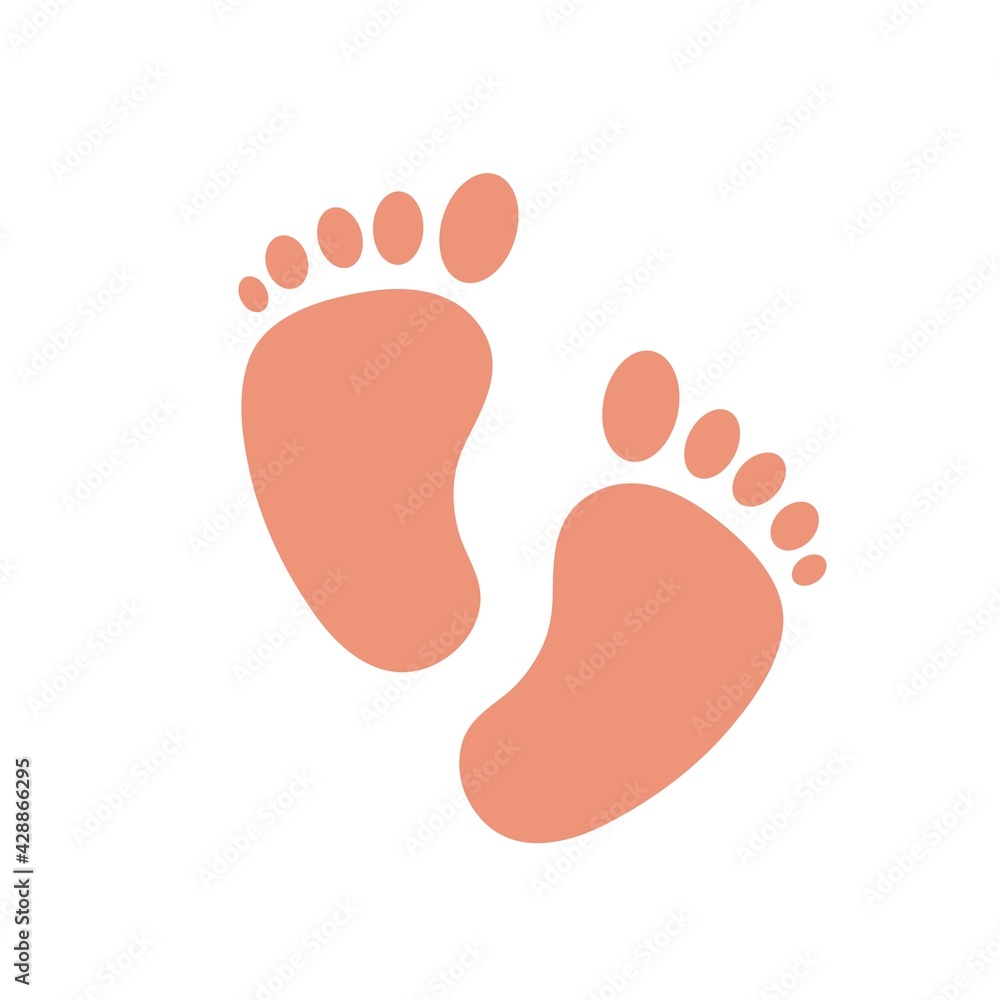 Pair oPair of cute baby footprints, cute baby soles and toes, vector clip art.f cute baby footprints, cute baby soles and toes, vector clip art. Vector illustration Pair oPair of cute baby footprints, cute baby soles and toes, vector clip art.f cute baby footprints, cute baby soles and toes, vector clip art. Vector illustration