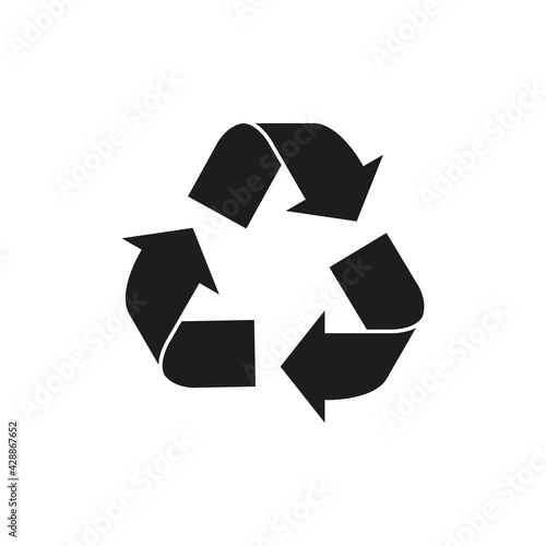 Recycling icon. Simple vector illustration on a white background