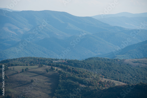 A hazy mountain landscape in the Appalachian mountains © michael