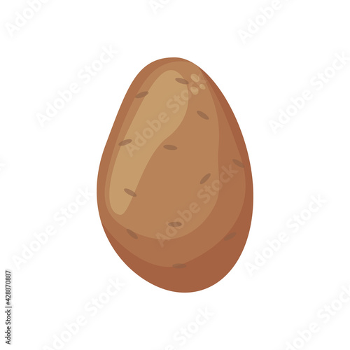 illustration of isolated potatoes on white background