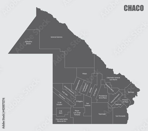 Chaco Province administrative map