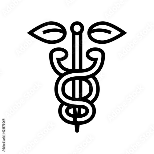 symbol homeopathy line icon vector. symbol homeopathy sign. isolated contour symbol black illustration