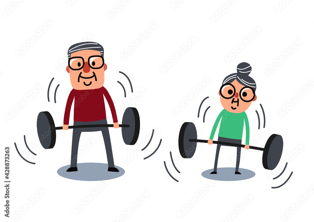 Physical for Aging . Old people exercise. Physical for Aging . Old people exercise.