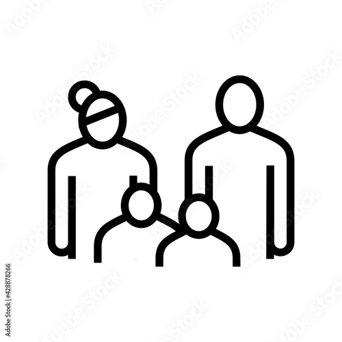 family law dictionary line icon vector. family law dictionary sign. isolated contour symbol black illustration