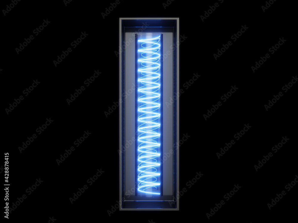 Light bulb alphabet character I font Light bulb alphabet character I font