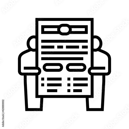 leasing contract law dictionary line icon vector. leasing contract law dictionary sign. isolated contour symbol black illustration