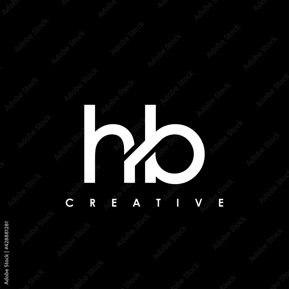 HB Letter Initial Logo Design Template Vector Illustration - obrazy, fototapety, plakaty 