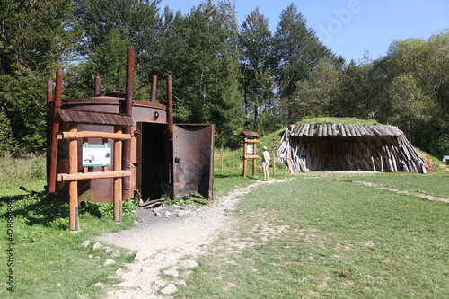 Bieszczady, Muczne - plenerowy wypał węgla drzewnego photo