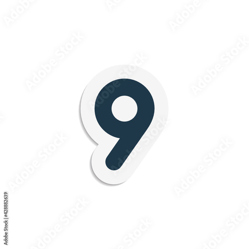 Nine - Sticker