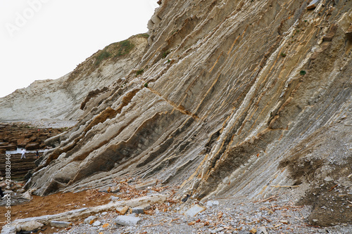 The Flysches of Zumaia.Basque coast, declared a World Heritage Site by UNESCO. Archaeological formations of the so-called  flysches on Earth. 