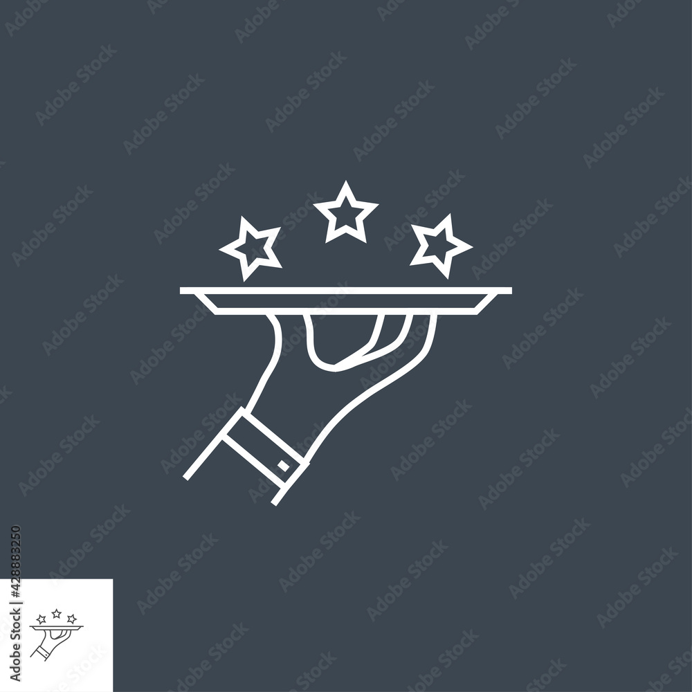 Premium Services Related Vector Thin Line Icon. Isolated on Black Background. Editable Stroke. Vector Illustration. Premium Services Related Vector Thin Line Icon. Isolated on Black Background. Editable Stroke. Vector Illustration.
