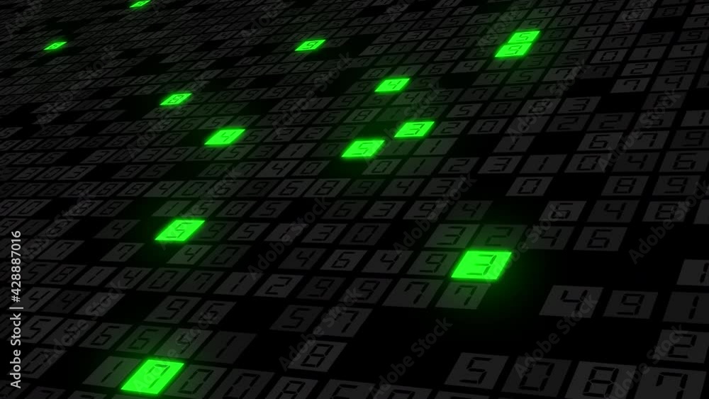 Big data digital code running through black Big data digital code running through black