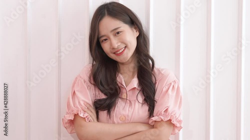 Beauty concept of attractive Asian woman. Skin care