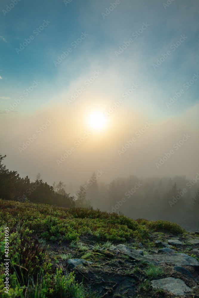 Fototapeta premium sunrise in the mountains