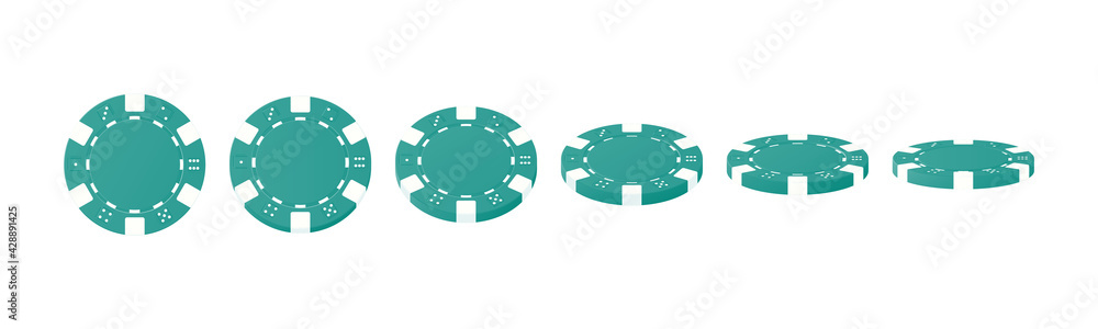Gambling game, casino 3d chips. Rotating poker chips Gambling game, casino 3d chips. Rotating poker chips