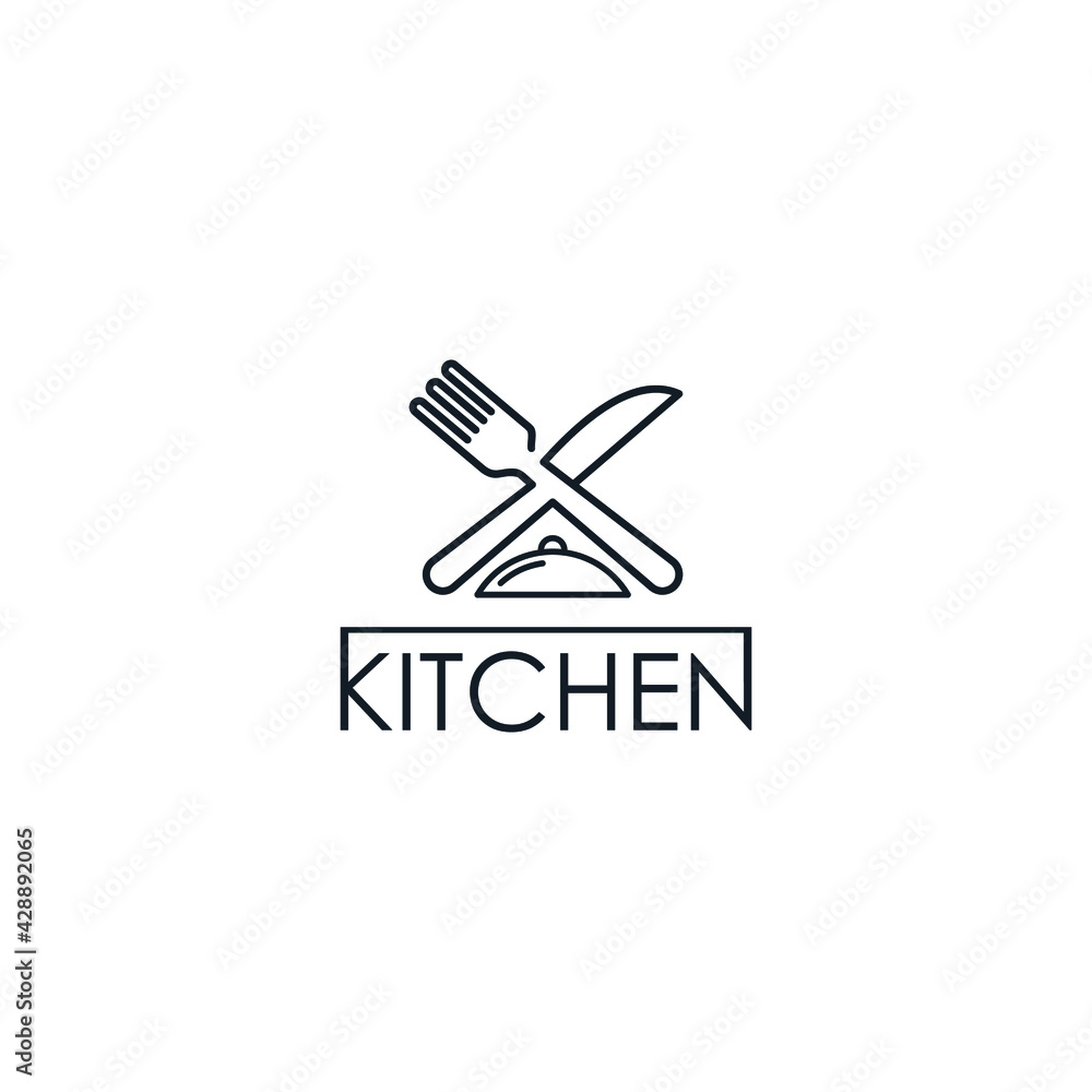 kitchen logo design vector