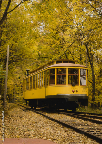 Como-Harriet streetcar in Minneapolis, Minnesota on an autumn day
