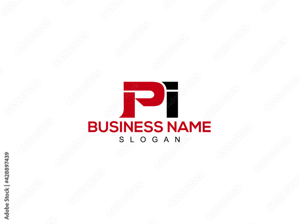 PI Letter Logo, pi logo icon vector for business - obrazy, fototapety, plakaty 