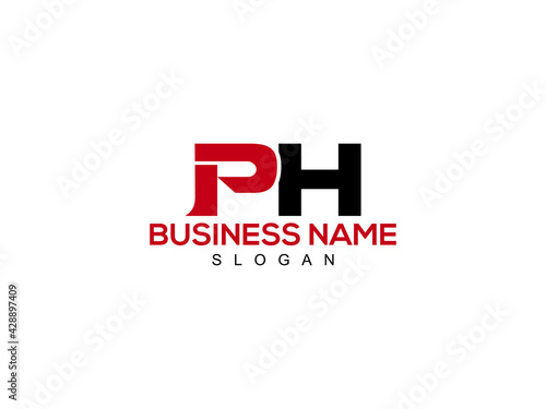 PH Letter Logo, ph logo icon vector for business