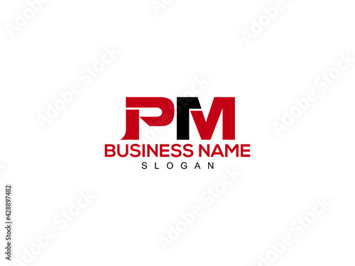 PM Letter Logo, pm logo icon vector for business