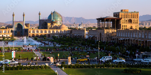 Εκτύπωση καμβά Naqsh-e Jahan Square,  Ali Qapu Palace, Shah Mosque, Meidane Emam, Naghe Jahan,