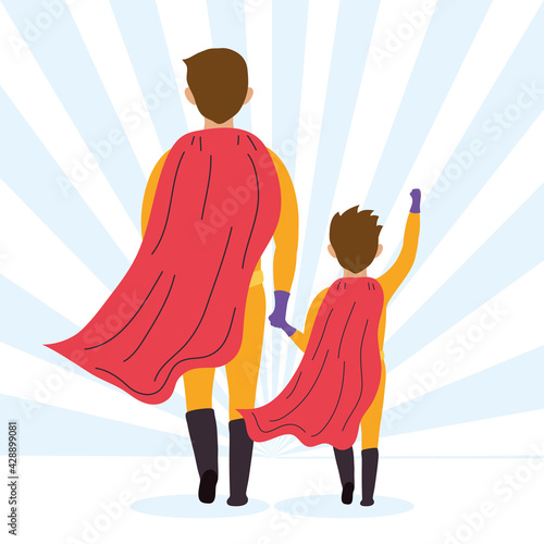 super dad and son back